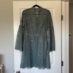 Slate Blue Lace Dress